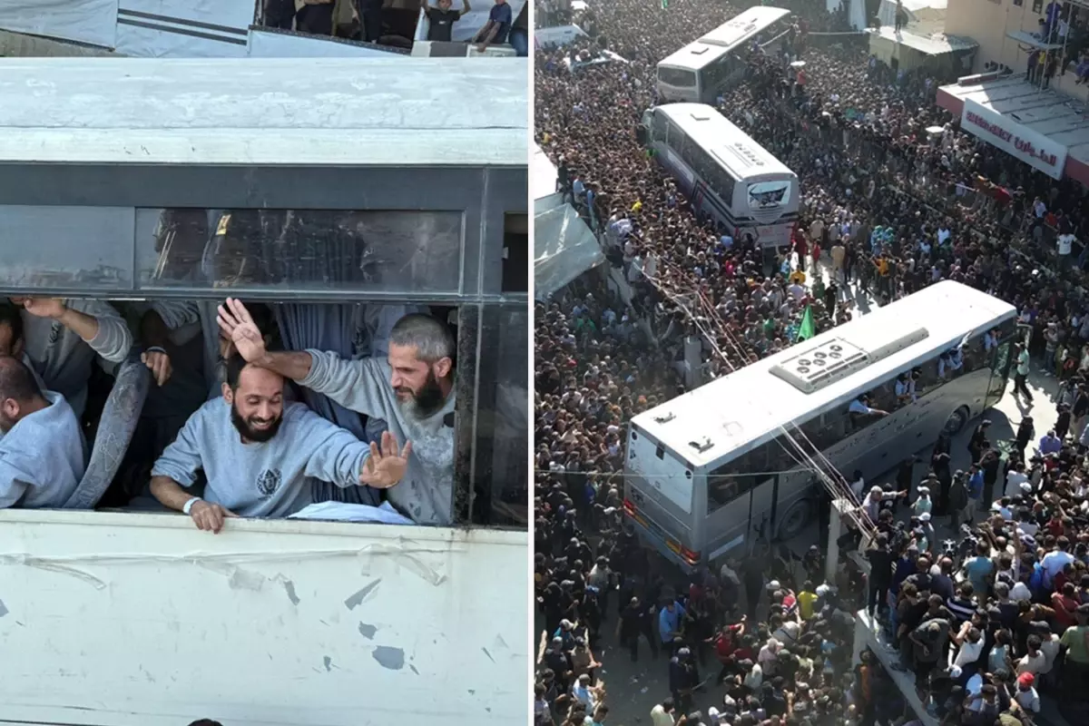 israilin serbest biraktigi filistinli esirler gazzede lAM4F5YW.jpg