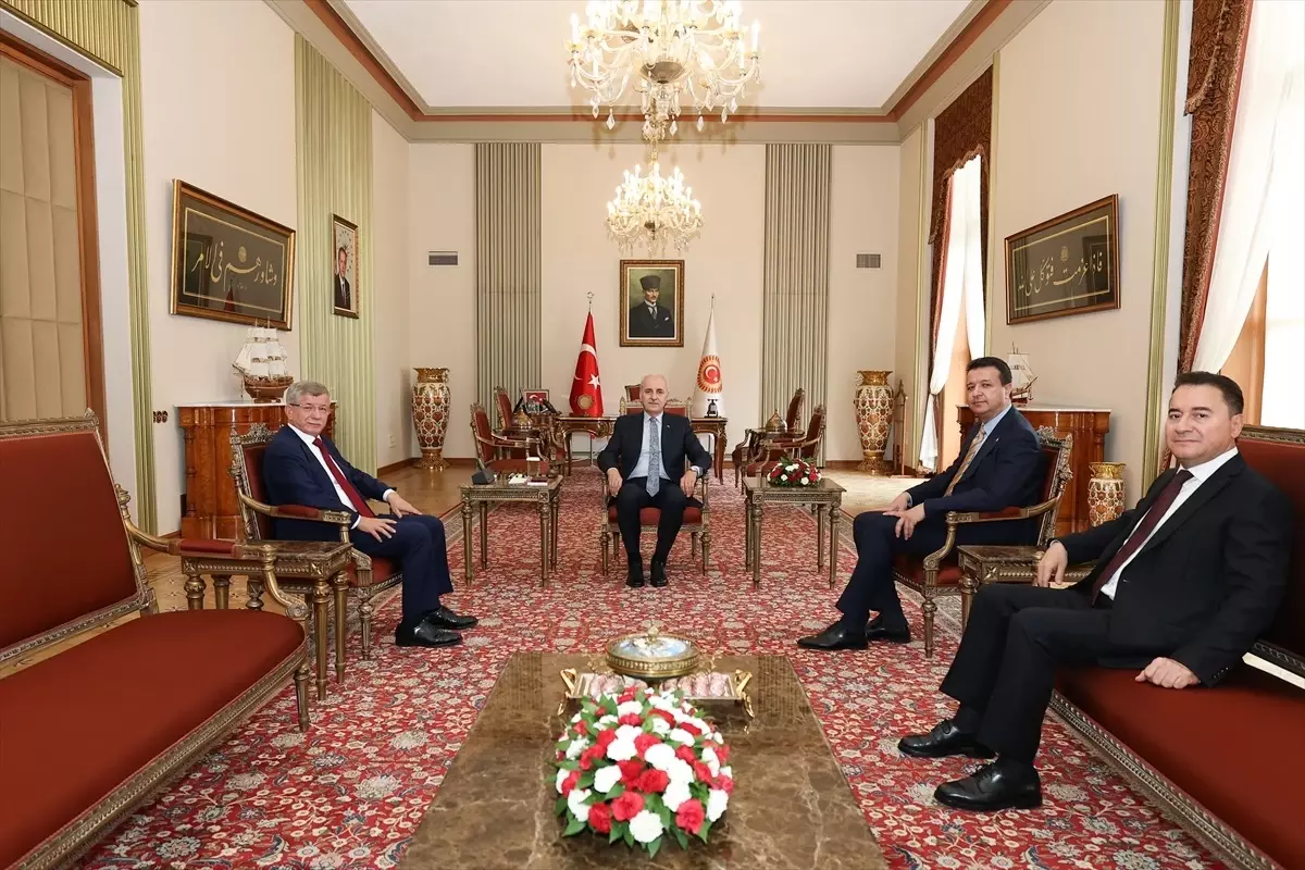 tbmm baskani kurtulmus uc siyasi partinin liderlerini kabul etti gqNn5c2H