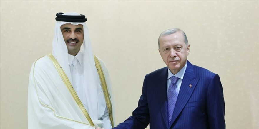 Erdoğan ve Katar Emiri Al Sani Arasında Telekonferans Görüşmesi
